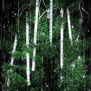 LED Meteor Shower Lights Outdoor, 10 tubes 540 LEDs Waterproof Falling Rain Fairy String Lights for Tree Holiday Porch Yard Patio Roof Party Decoration
